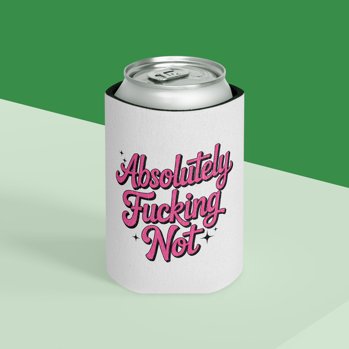 Absolutely Not Can Cooler, Funny Sarcastic Drink Sleeve, Sassy Gift for Best Friends, Coworkers and Adults