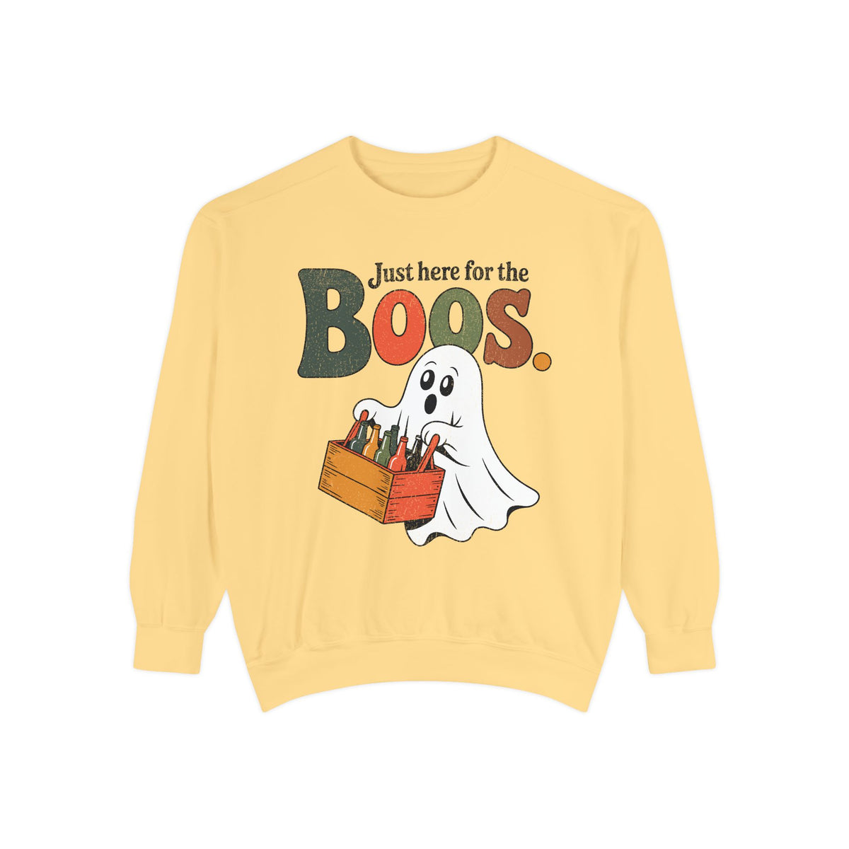 Funny Halloween Ghost Sweatshirt, Where My Boos At Party Pullover, Spooky Season Drinking Gift for Beer Lover, Adult Costume Party Outfit