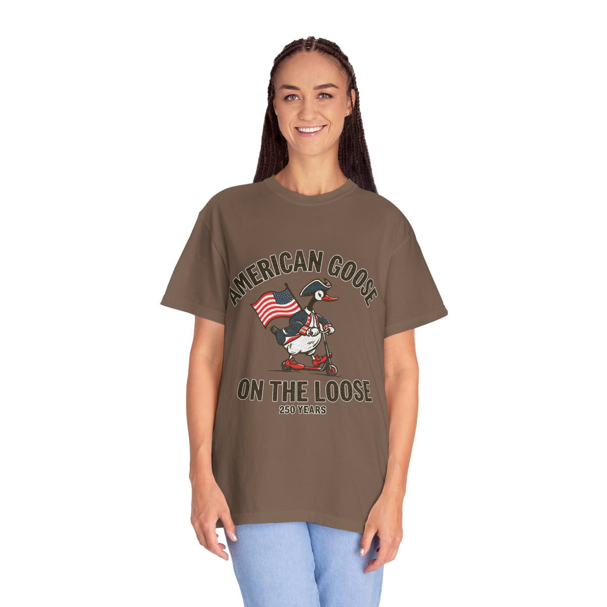 America 250 Shirt, Patriotic Goose Graphic Tee, 250th Anniversary USA T Shirt, Fourth of July Outfit, Americana Gift for Men and Women