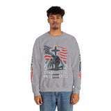 Stand for the Flag Kneel for the Cross Sweatshirt, Patriotic Christian Crewneck, American Flag Pullover, Faith Gift, Fourth of July Top