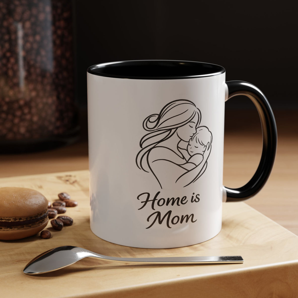 Home Is Mom Coffee Mug, Mother Daughter Gift Mug, Meaningful Mom Mug, Mother's Day Gift, Sentimental Gift for Mom, Mom Keepsake Cup