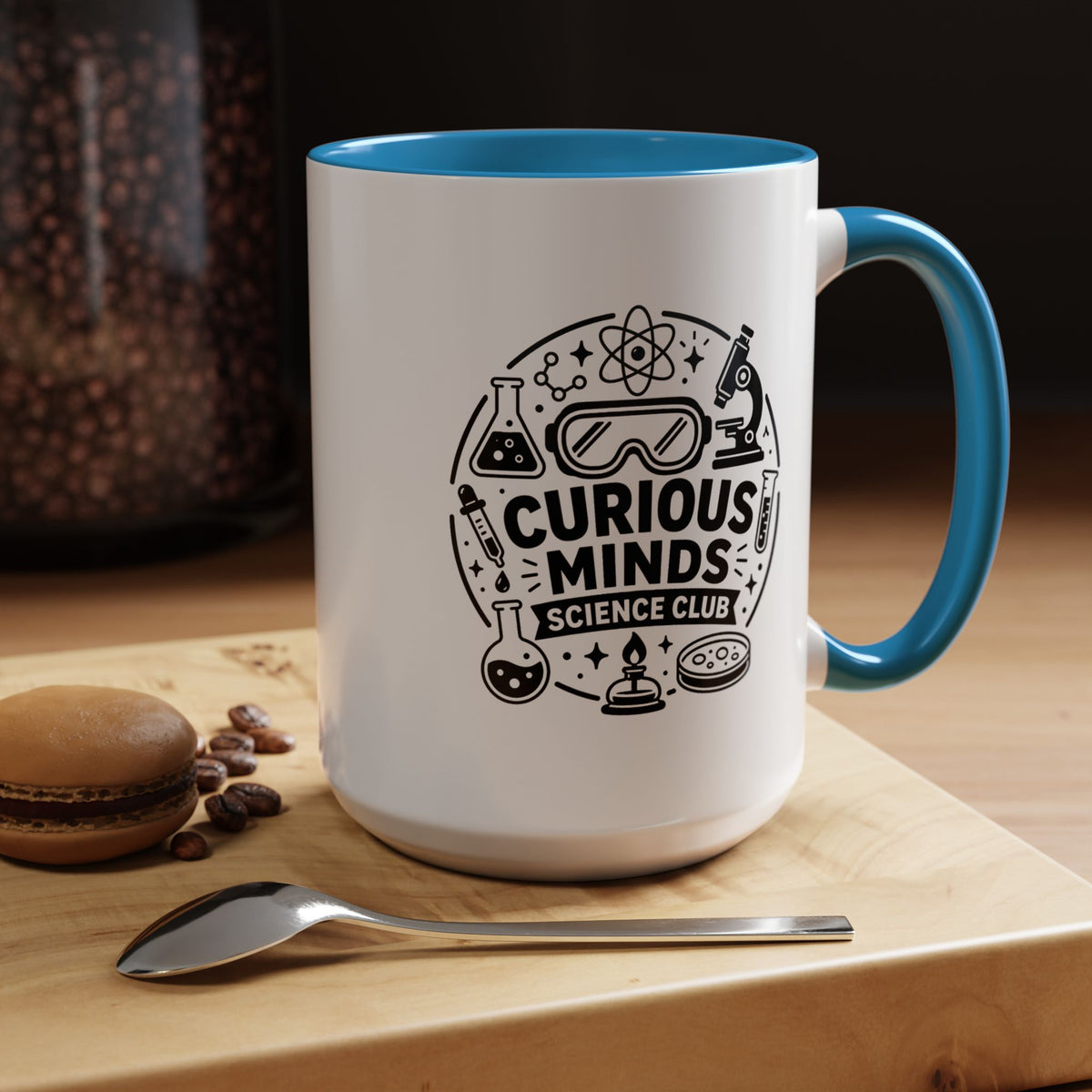 Science Club Mug, Curious Minds Coffee Cup, STEM Teacher Appreciation Gift, Chemistry Student Present, Classroom Science Lab Drinkware