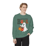 Funny Halloween Ghost Sweatshirt, Where My Boos At Party Pullover, Spooky Season Drinking Gift for Beer Lover, Adult Costume Party Outfit