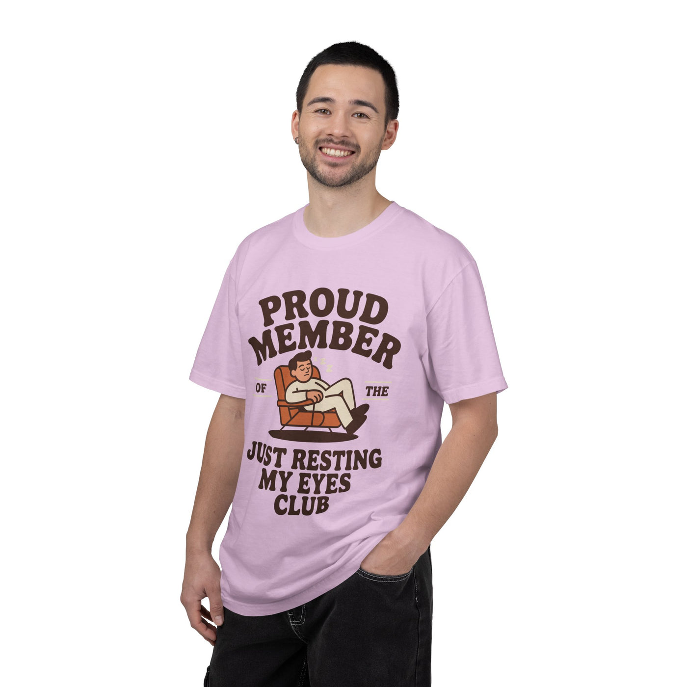 Funny Nap Lover Comfort Colors Shirt, Just Resting My Eyes Club Tee, Tired Adult Humor Shirt, Relaxation Graphic Tee Gif