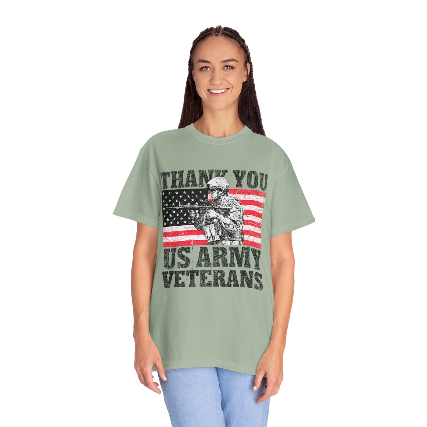 Thank You US Army Veterans Shirt, Patriotic Soldier T-Shirt, Military Appreciation Gift, American Flag Tee for Veterans Day or Retirement