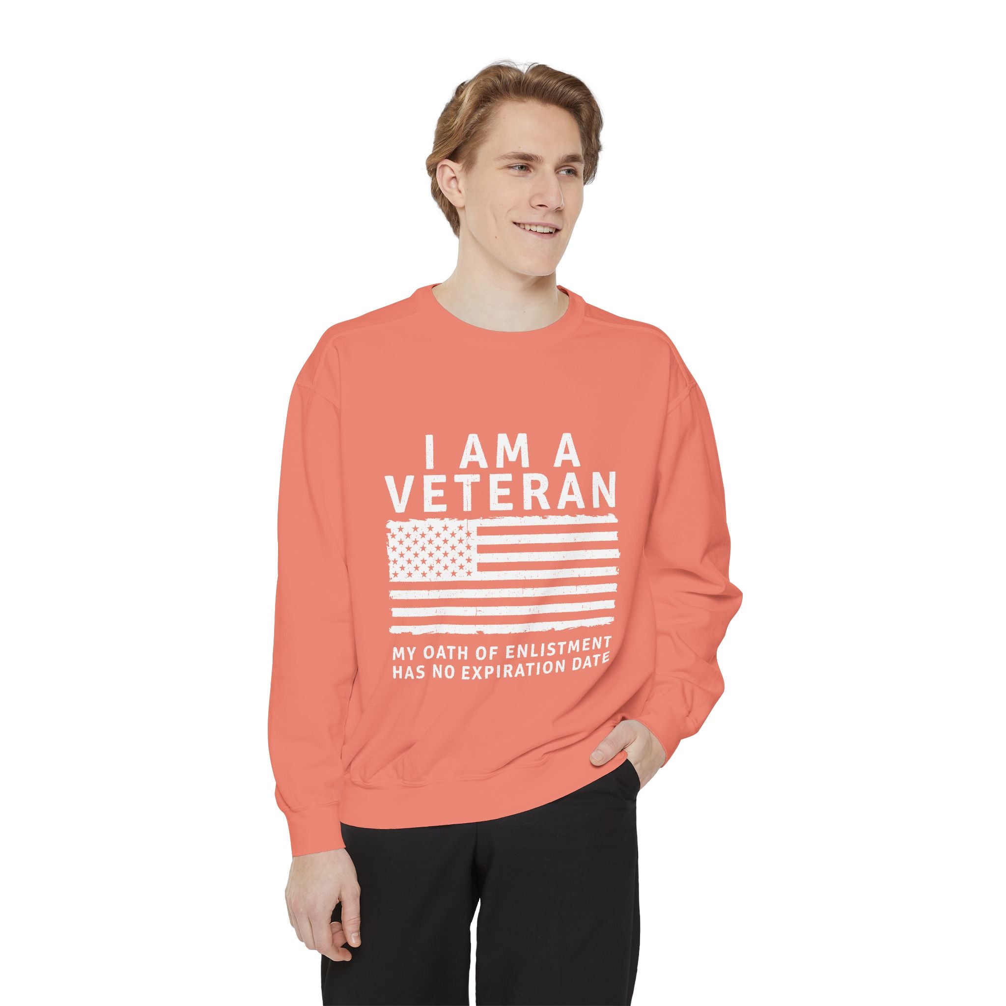 I Am a Veteran Sweatshirt, My Oath Has No Expiration Date Crewneck, Patriotic Military Gift, Veterans Day Pullover for Retired Soldier