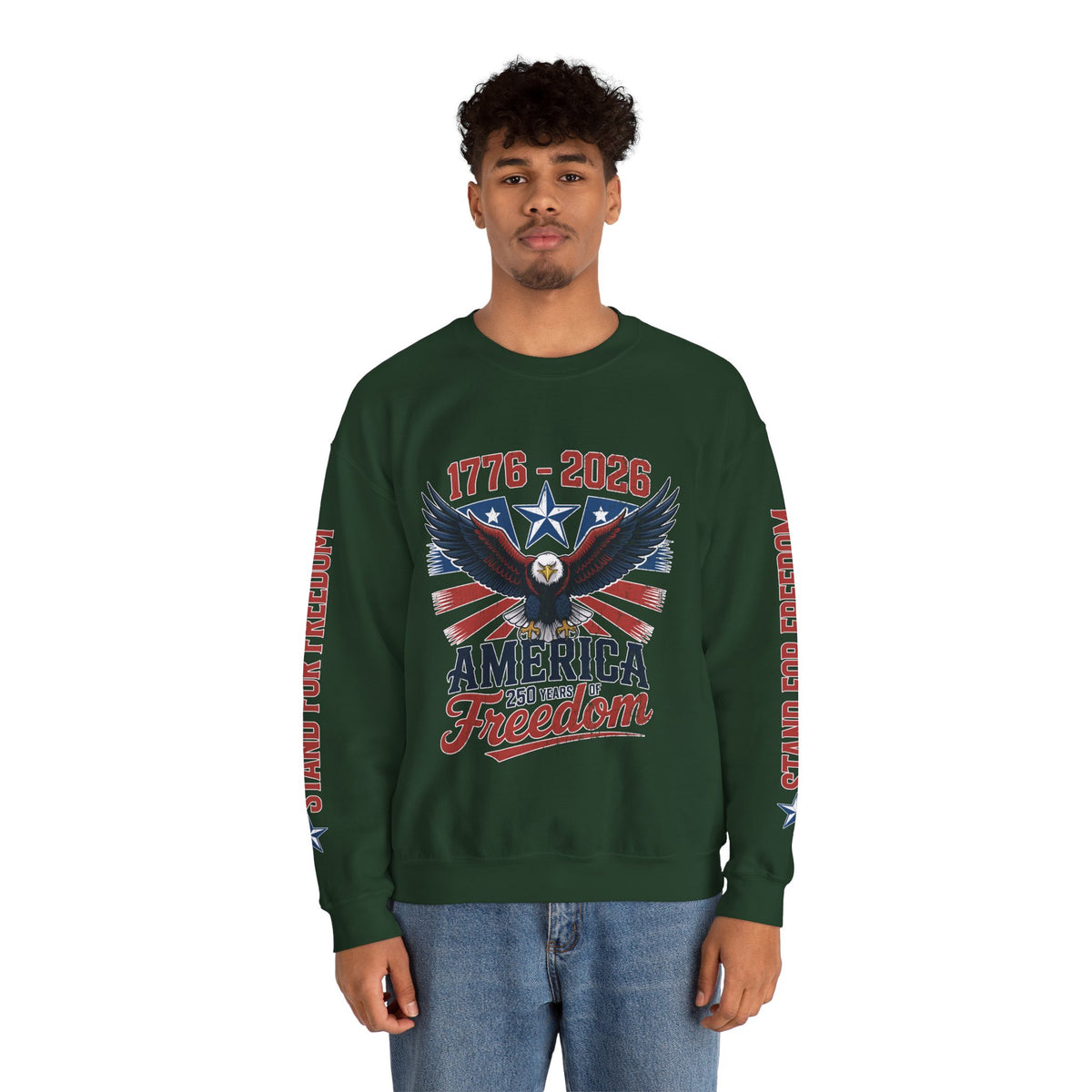 America 250 Sweatshirt 1776 2026, 250th Anniversary USA Pullover, Patriotic Eagle Top, American History Gift, July 4th Outfit
