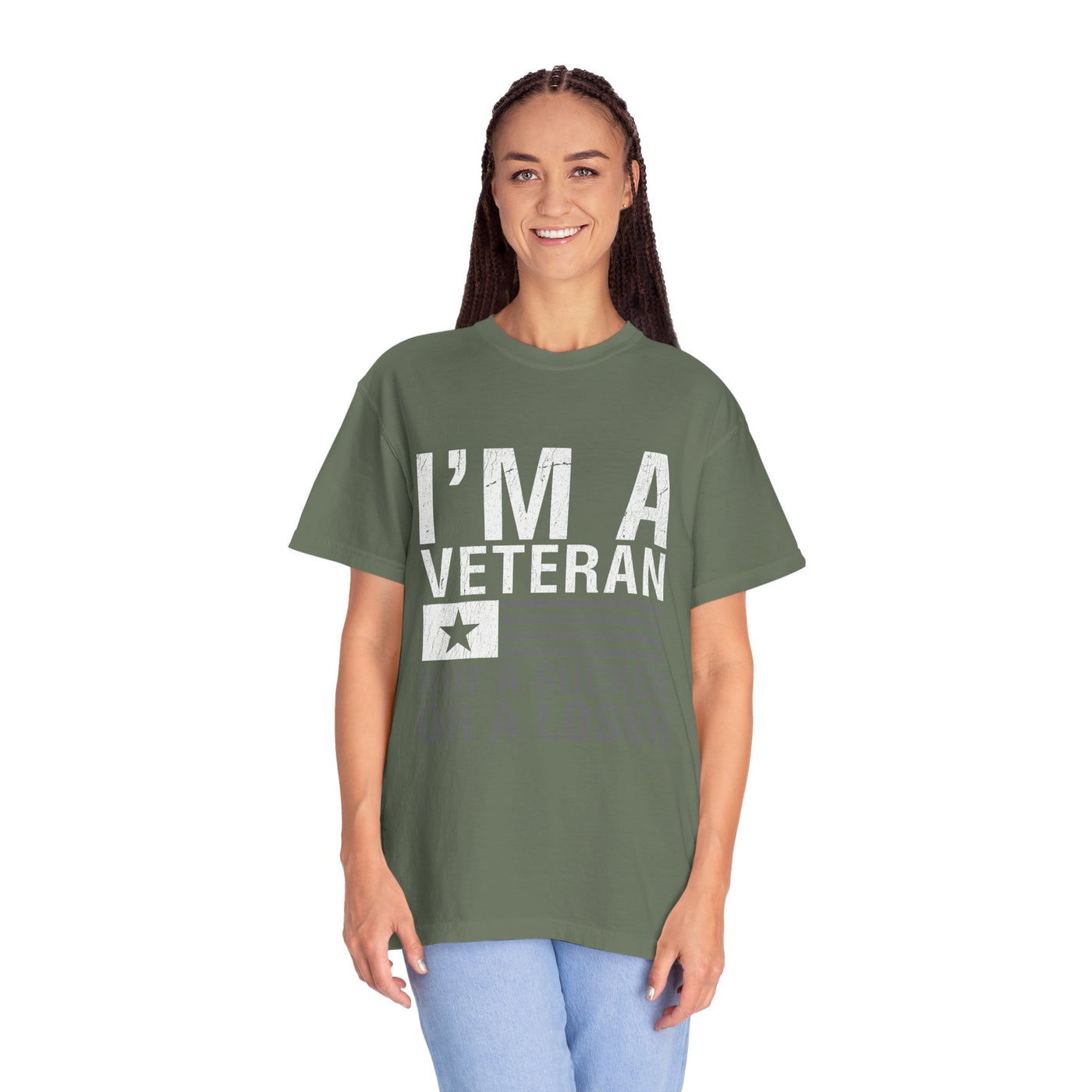 I'm a Veteran Not a Sucker or Loser Shirt, Bold Military T-Shirt, Patriotic Gift for Veteran, Veterans Day Tee, Retired Soldier Apparel