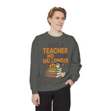 Teacher Halloween Sweatshirt, Just a Teacher Who Loves Halloween Crewneck, Spooky Classroom Shirt, Educator Gift, Cute Fall School Outfit