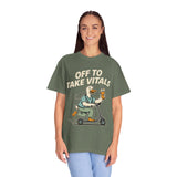 Funny Off To Take Vitals Comfort Colors Shirt, Duck Healthcare Worker Tee, Medical Humor Graphic T Shirt, Clinic Staff Gift