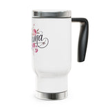 Mama Floral Stainless Steel Travel Mug, Mothers Day Gift for Mom, Flower Coffee Cup, Mom Travel Mug, Birthday Gift for Mama