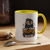 Not Today People Mug, Funny Owl Coffee Cup, Introvert Humor Gift for Coworker, Funny Snack Lover Present, Sarcastic Office Drinkware