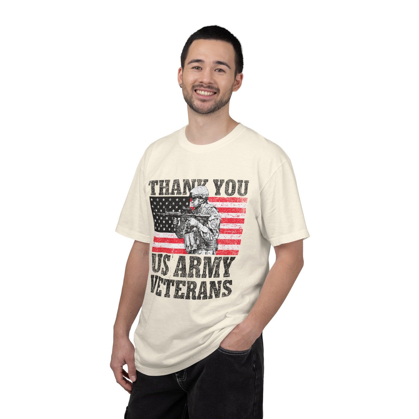 Thank You US Army Veterans Shirt, Patriotic Soldier T-Shirt, Military Appreciation Gift, American Flag Tee for Veterans Day or Retirement