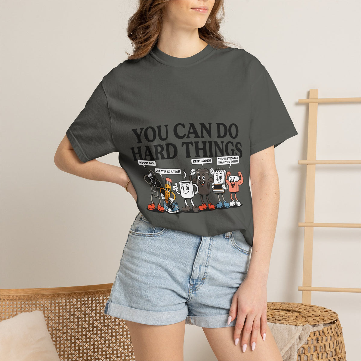 Motivational Teacher Shirt Comfort Colors Tee, You Can Do Hard Things School Counselor Shirt, Positive Classroom Shirt, Educator Gift