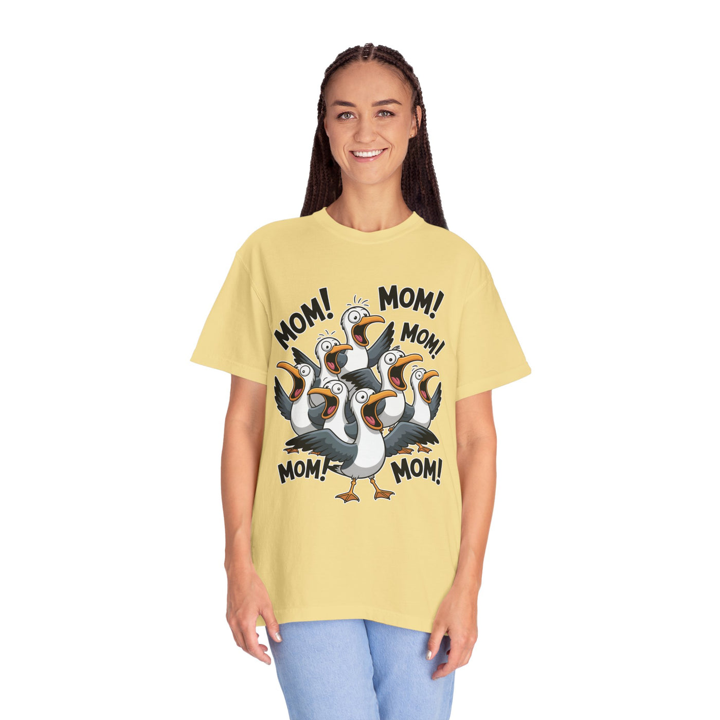 Funny Mom Life Comfort Colors Shirt, Mom Mom Mom Seagull Graphic Tee, Motherhood Humor Shirt, Mother's Day Gift for Moms
