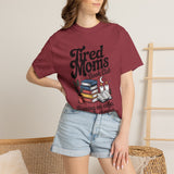 Comfort Colors Tired Moms Book Club Shirt, Book Lover Mom Tee, Reading Mom Shirt, Coffee and Books Graphic Tee, Booktok Gift