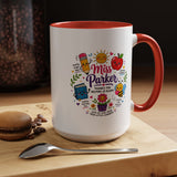 Personalized Teacher Mug with Name, Thank You Coffee Cup from Students, End of School Appreciation Gift, Colorful Classroom Keepsake