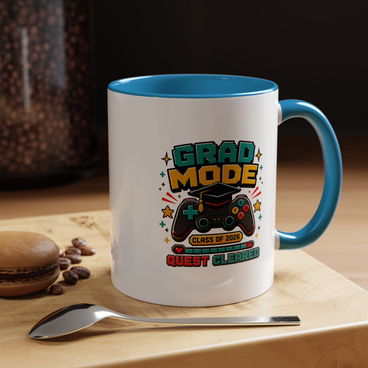 Class of 2026 Gamer Mug, Graduation Coffee Cup, Video Game Gift for Graduate, High School Senior Graduation Present, Grad Mode Quest Cleared