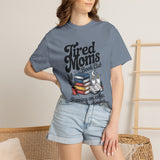 Comfort Colors Tired Moms Book Club Shirt, Book Lover Mom Tee, Reading Mom Shirt, Coffee and Books Graphic Tee, Booktok Gift