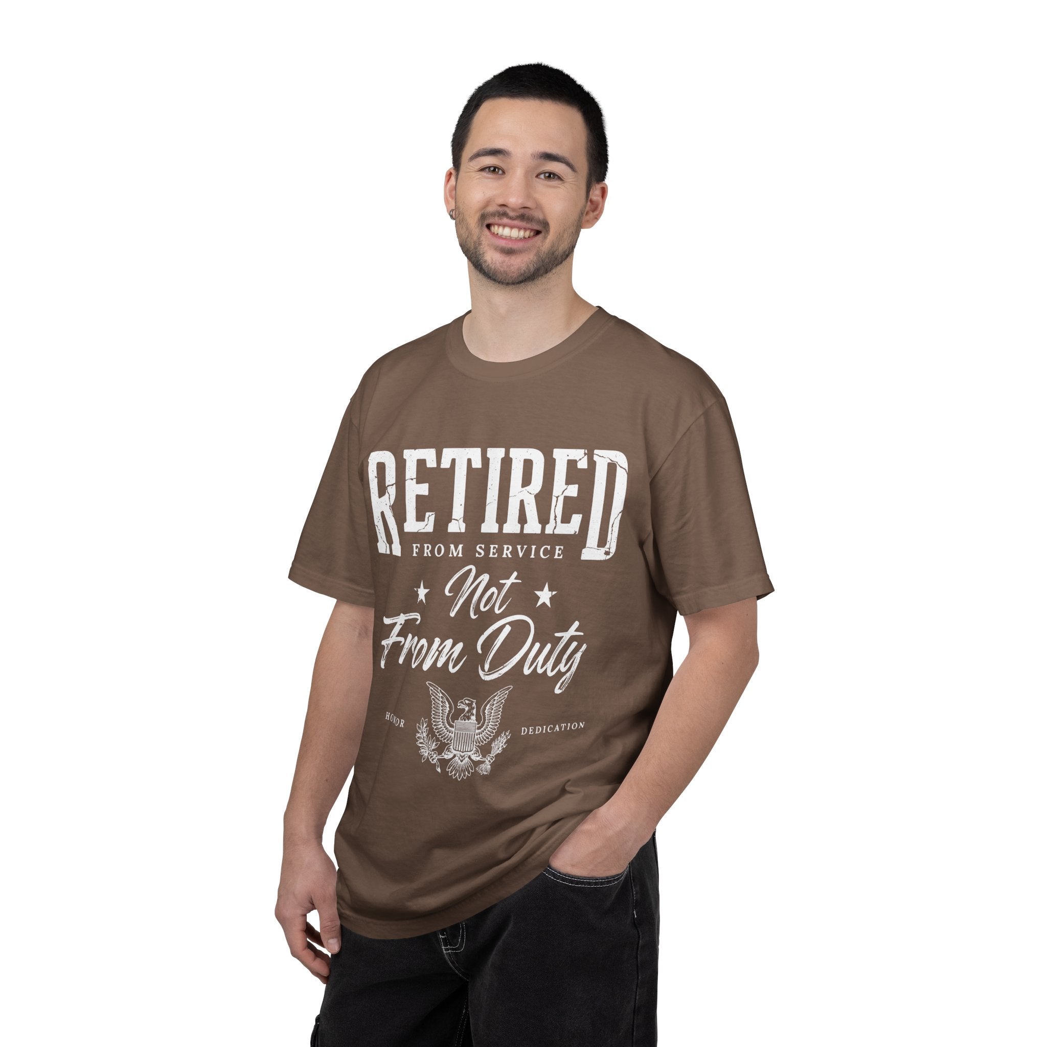 Retired From Service Not From Duty Shirt, Military Retirement T-Shirt, Veteran Gift for Men or Women, Patriotic Eagle Veterans Day Tee