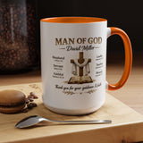 Personalized Man of God Mug, Christian Pastor Appreciation Gift, Custom Faith Coffee Mug for Pastor, Church Leader Thank You Gift