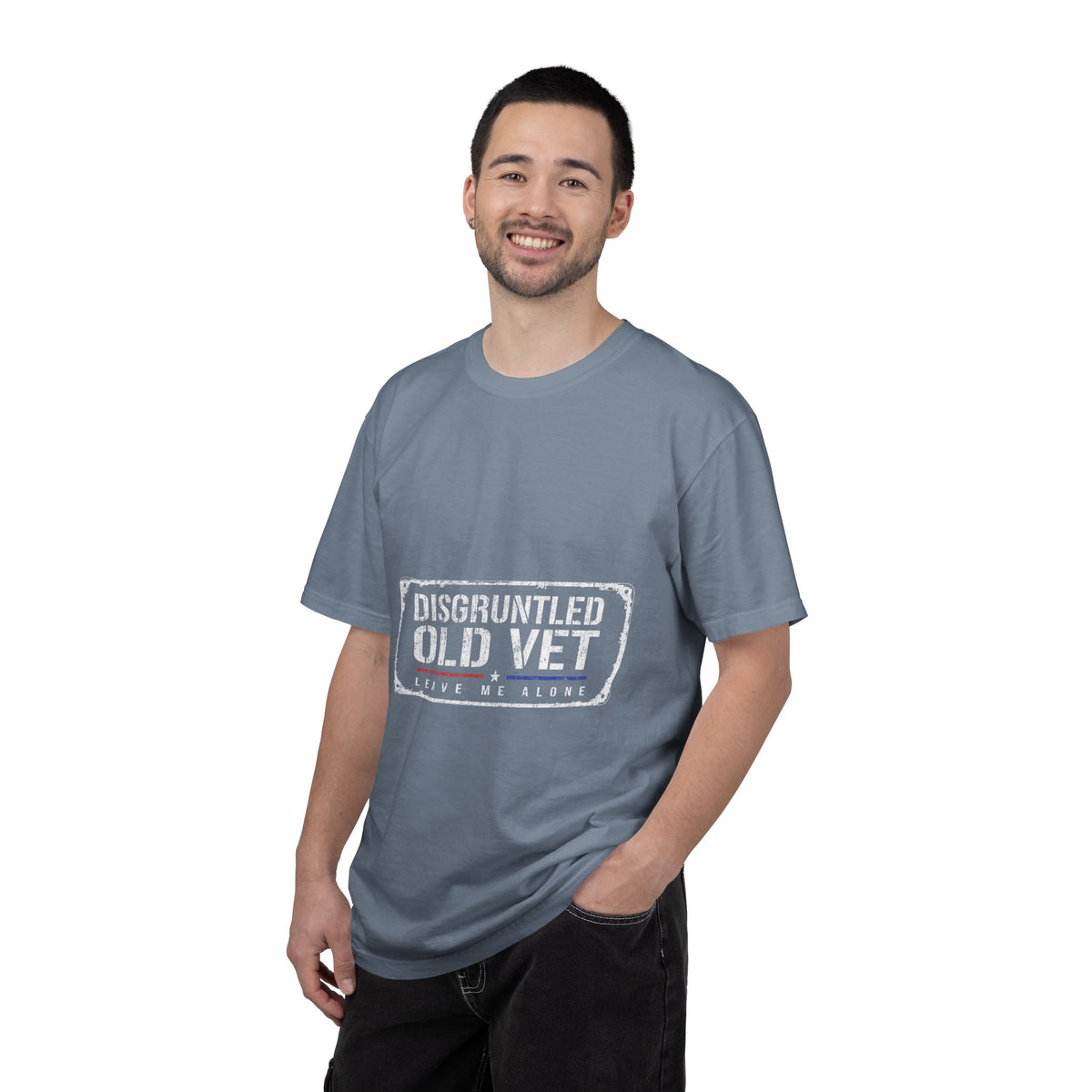 Disgruntled Old Vet Shirt, Leave Me Alone Veteran T-Shirt, Funny Military Gift for Retired Soldier, Sarcastic Veterans Day Tee for Grandpa