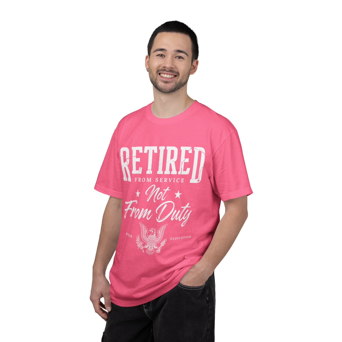 Retired From Service Not From Duty Shirt, Military Retirement T-Shirt, Veteran Gift for Men or Women, Patriotic Eagle Veterans Day Tee