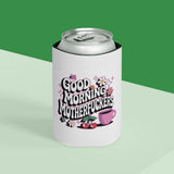 Funny Can Cooler, Good Morning Drink Sleeve, Sassy Coffee Lover Gift, Office Humor Beer Holder, Floral Can Cozy, Coworker Gift for Her