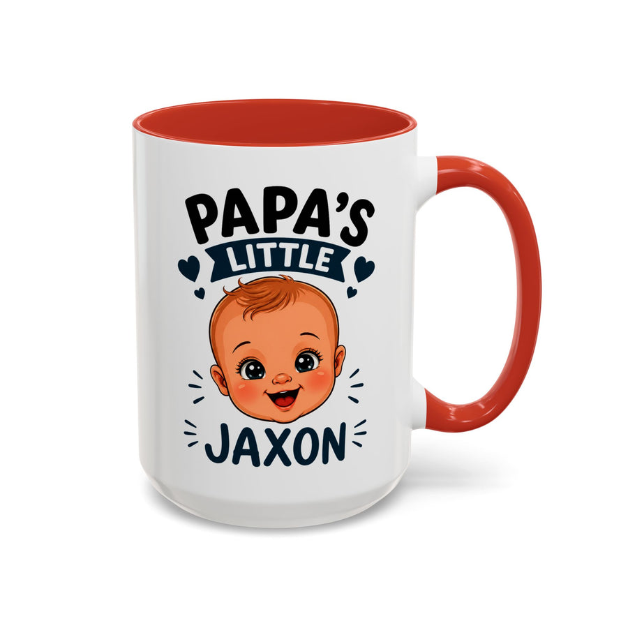 Personalized Papa's Little Boy Mug, Custom Baby Name Mug for Dad, New Father Gift, Papa Coffee Mug, Father's Day Gift from Son