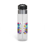 Cute Transparent Water Bottle for Kids, Good Days Drink Bottle, Kawaii Space Water Bottle, Positive School Gift, Colorful Kids Drinkware