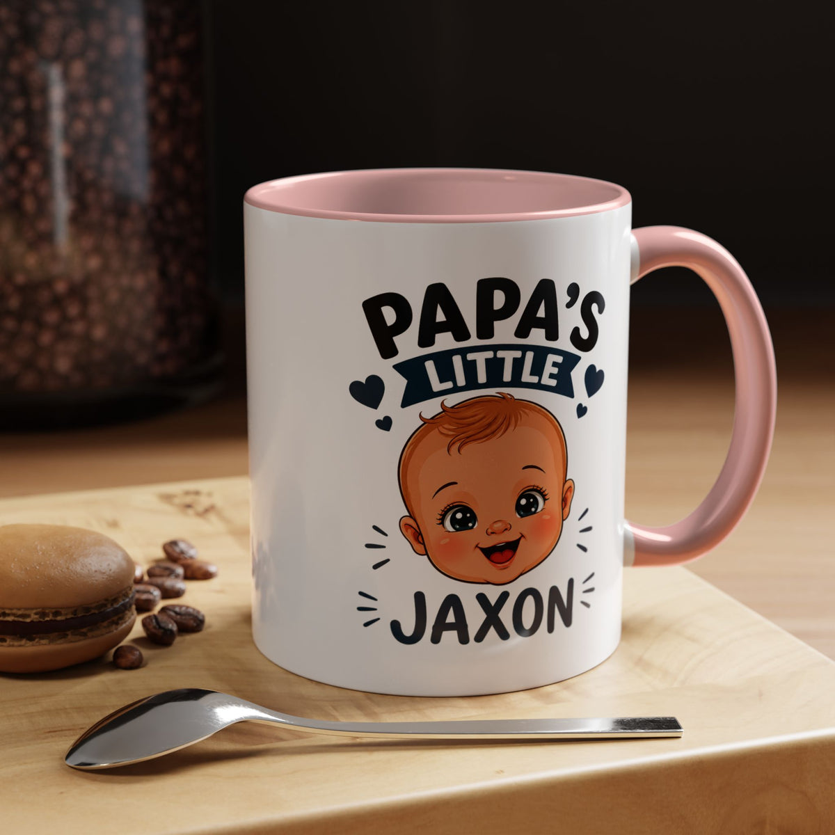 Personalized Papa's Little Boy Mug, Custom Baby Name Mug for Dad, New Father Gift, Papa Coffee Mug, Father's Day Gift from Son