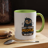 Not Today People Mug, Funny Owl Coffee Cup, Introvert Humor Gift for Coworker, Funny Snack Lover Present, Sarcastic Office Drinkware