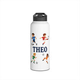 Personalized Soccer Kids Water Bottle, Custom Name Sports Water Bottle for Boys, Soccer Player Water Bottle, Back to School Gift