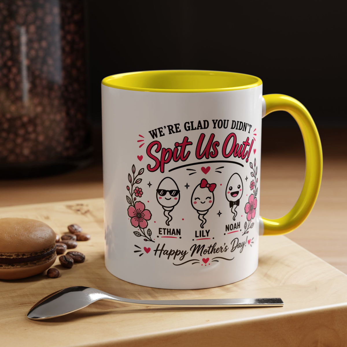 Personalized Mother's Day Mug, Custom Kids Names Coffee Mug, Gift From Children to Mom, Cute Mother's Day Cup, Mom Gift