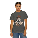 Western Ghost Halloween Shirt, Cowboy Hat Spooky Graphic Tee, Cute Vintage Fall Gift for Cowgirl, Country October Outfit for Women