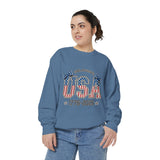 USA 250th Anniversary Comfort Colors Sweatshirt, Patriotic Bow Coquette Shirt, America 1776 2026 Sweatshirt, Fourth of July Gift