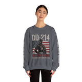 DD-214 Veteran Sweatshirt, Military Veteran Crewneck, American Flag Pullover, Veteran Gift for Him, Patriotic Fourth of July Top