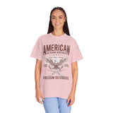 American Veteran Heritage Shirt, Freedom Defenders T-Shirt, Patriotic Eagle Gift, Veterans Day or Military Retirement Tee for Proud Veteran