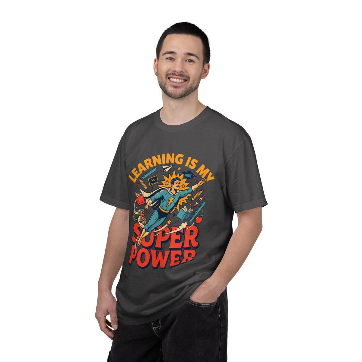 Teacher Superhero Comfort Colors Shirt, Learning Is My Super Power Tee, Teacher Appreciation Gift, Back To School Educator Shirt
