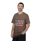 American Flag Floral Shirt, Patriotic Flower Graphic Tee, Vintage Americana T Shirt, Fourth of July Outfit, Red White Blue Gift