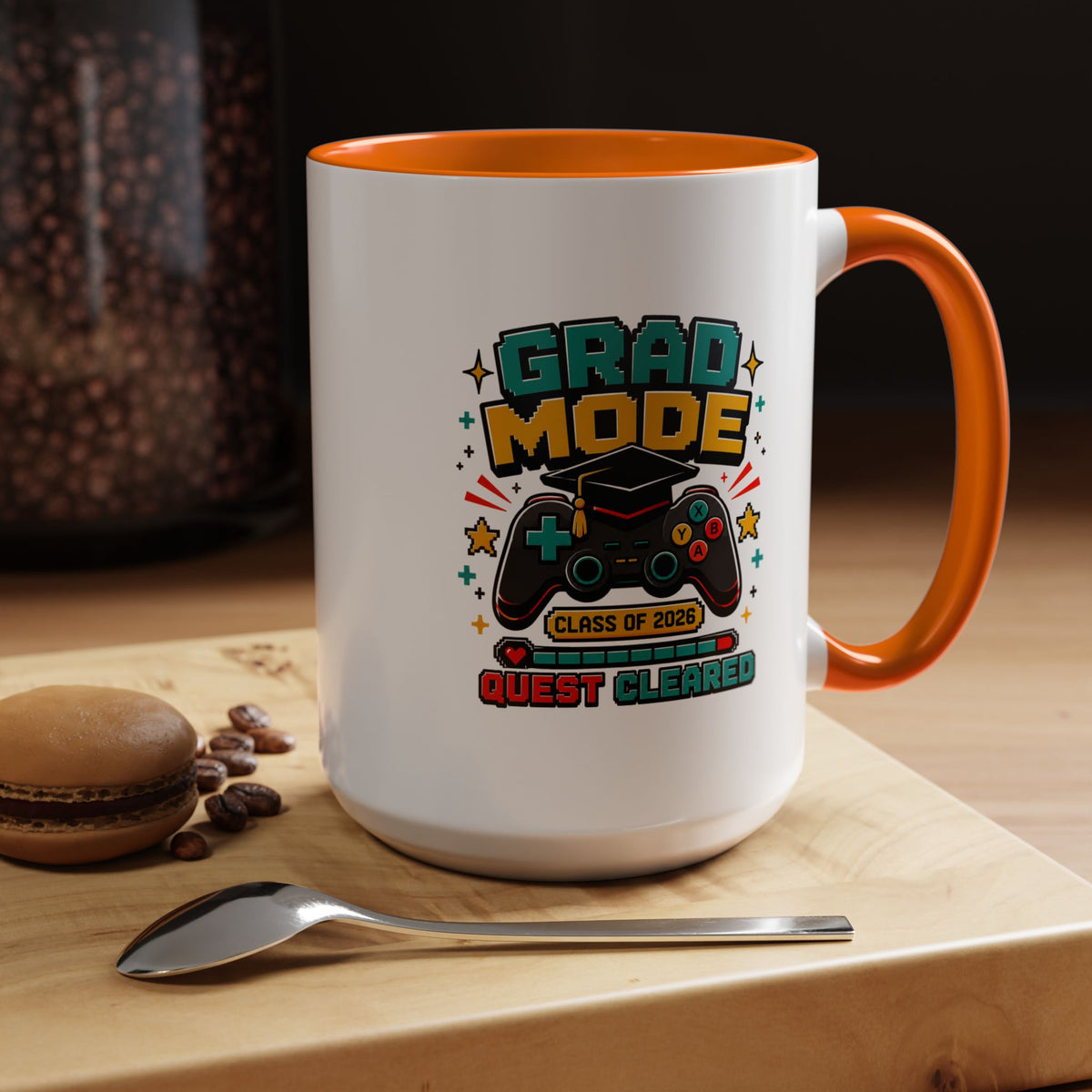 Class of 2026 Gamer Mug, Graduation Coffee Cup, Video Game Gift for Graduate, High School Senior Graduation Present, Grad Mode Quest Cleared