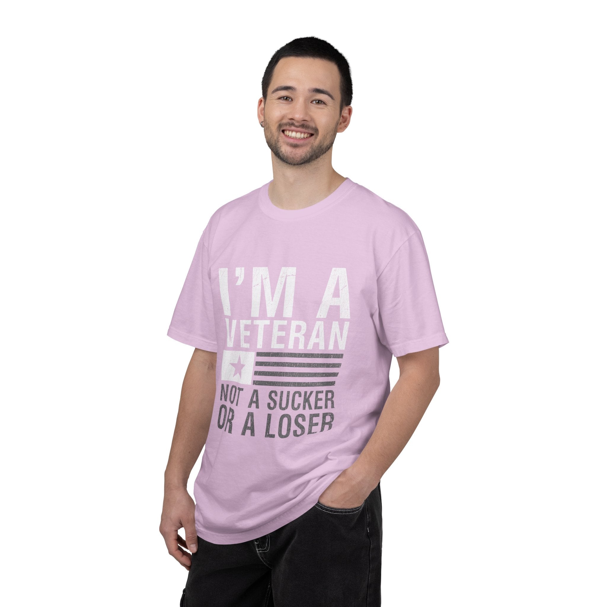 I'm a Veteran Not a Sucker or Loser Shirt, Bold Military T-Shirt, Patriotic Gift for Veteran, Veterans Day Tee, Retired Soldier Apparel