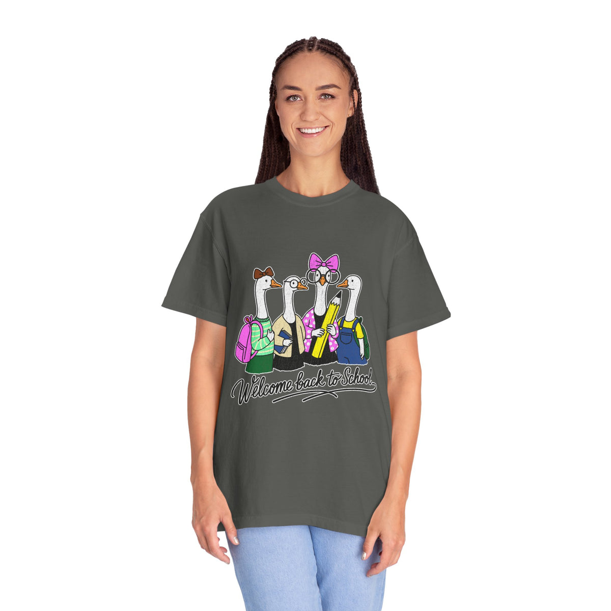 Welcome Back to School Goose T-Shirt, Funny Teacher Graphic Tee, Cute Student Shirt, First Day Classroom Outfit, Educator Gift Idea