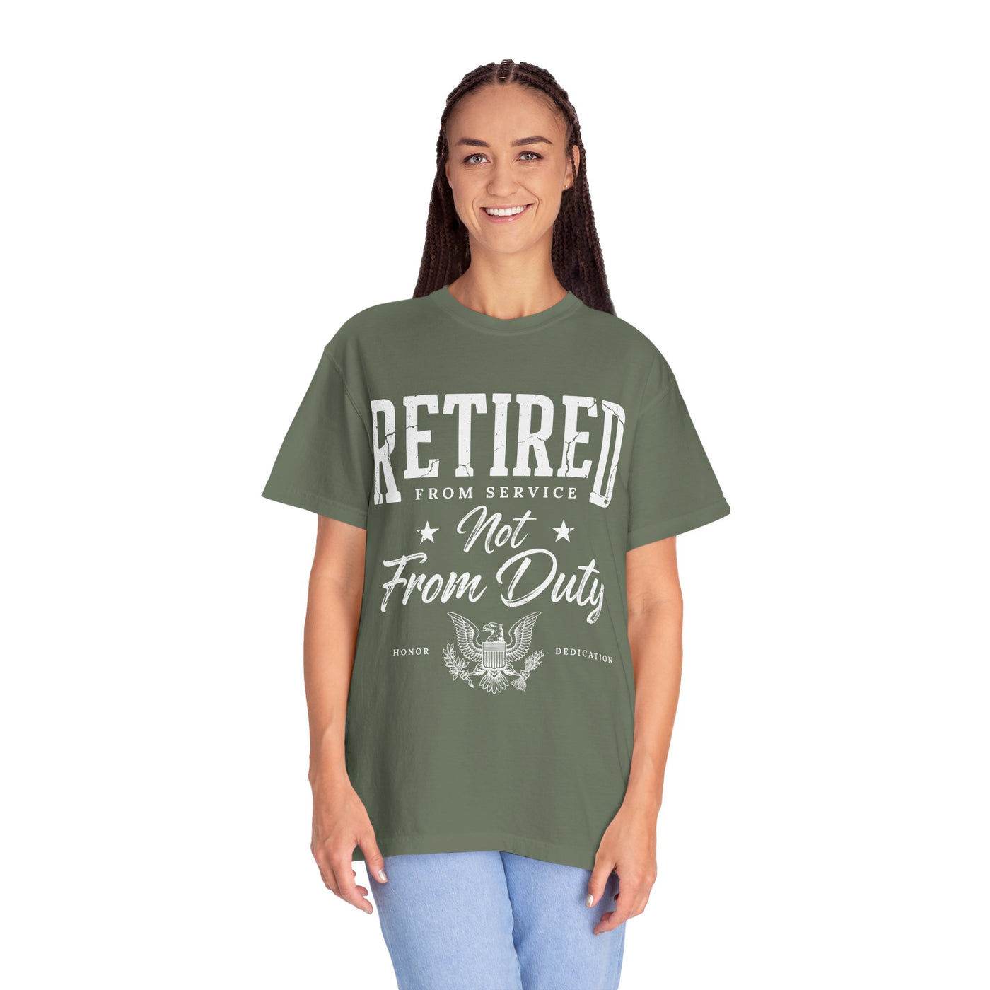Retired From Service Not From Duty Shirt, Military Retirement T-Shirt, Veteran Gift for Men or Women, Patriotic Eagle Veterans Day Tee