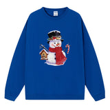 Christmas hoodie women's Christmas snowman red print