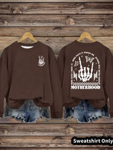 Printed pullover sweatshirt sweatshirt