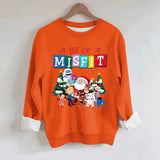Christmas printed pattern hoodie