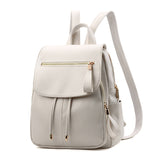 Soft leather backpack travel bag