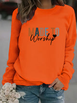 Round neck MADETO printed pullover sweatshirt sweatshirt