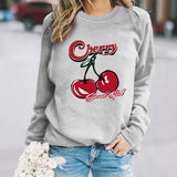 Long sleeved round neck pullover sweatshirt sweatshirt